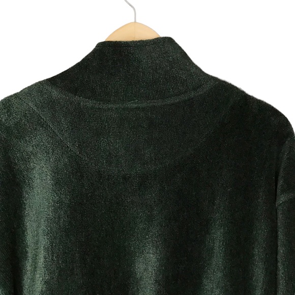 Vintage Muskoka Lakes Plush Pullover Popover Quarter Zip Green Teddy XXL - Picture 9 of 9